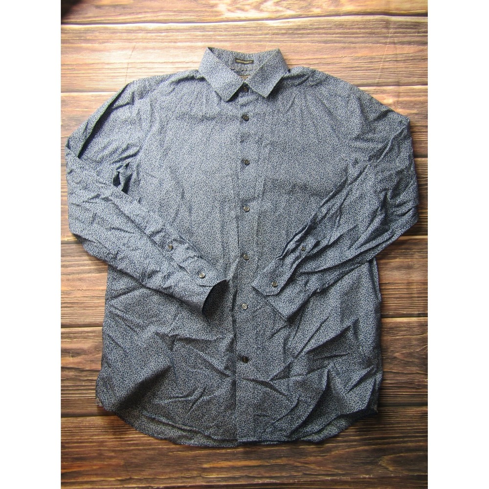 Banana Republic Mens Size Large Blue White Camden Button Down Shirt Long Sleeve